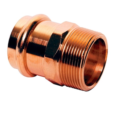 Jones Stephens 3/4in. x 1/2in. Copper Press x MPT Male Adapter C77185